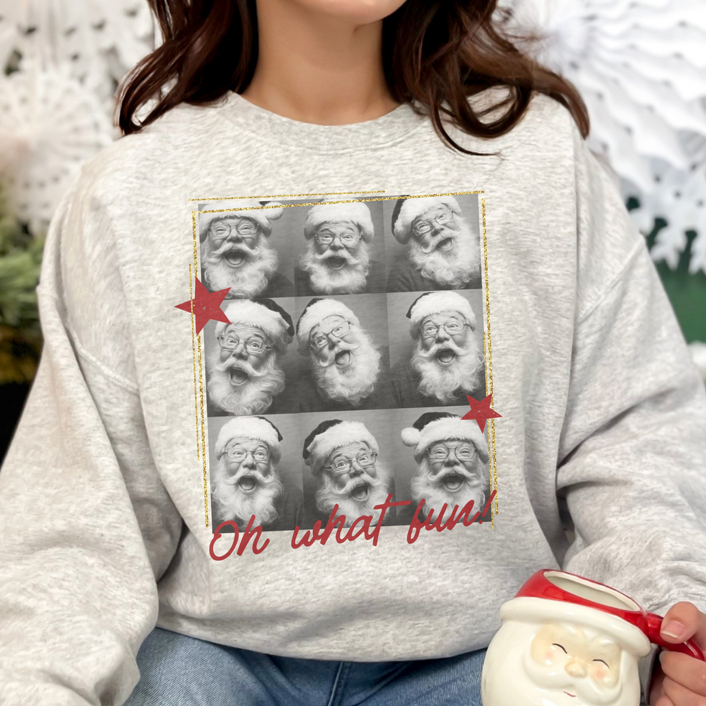 Santa Selfie Polaroid Candid Photoshoot | Oh What Fun | Unisex | Ash