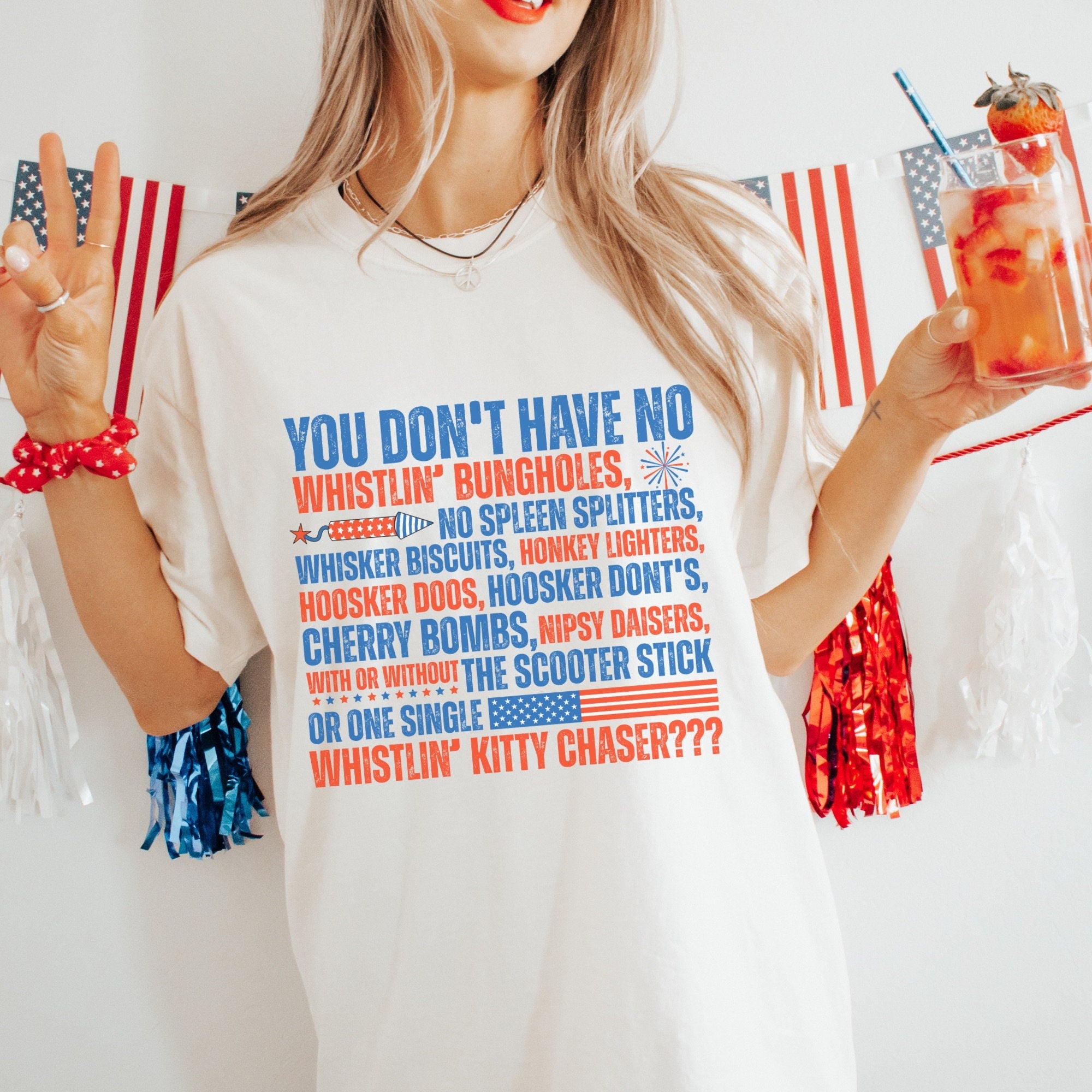 Joe Dirt Fourth of July Tee - Whistlin Bungholes Unisex Shirt