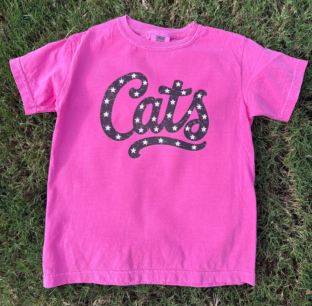 Cats Mascot with Stars Printed Shirt