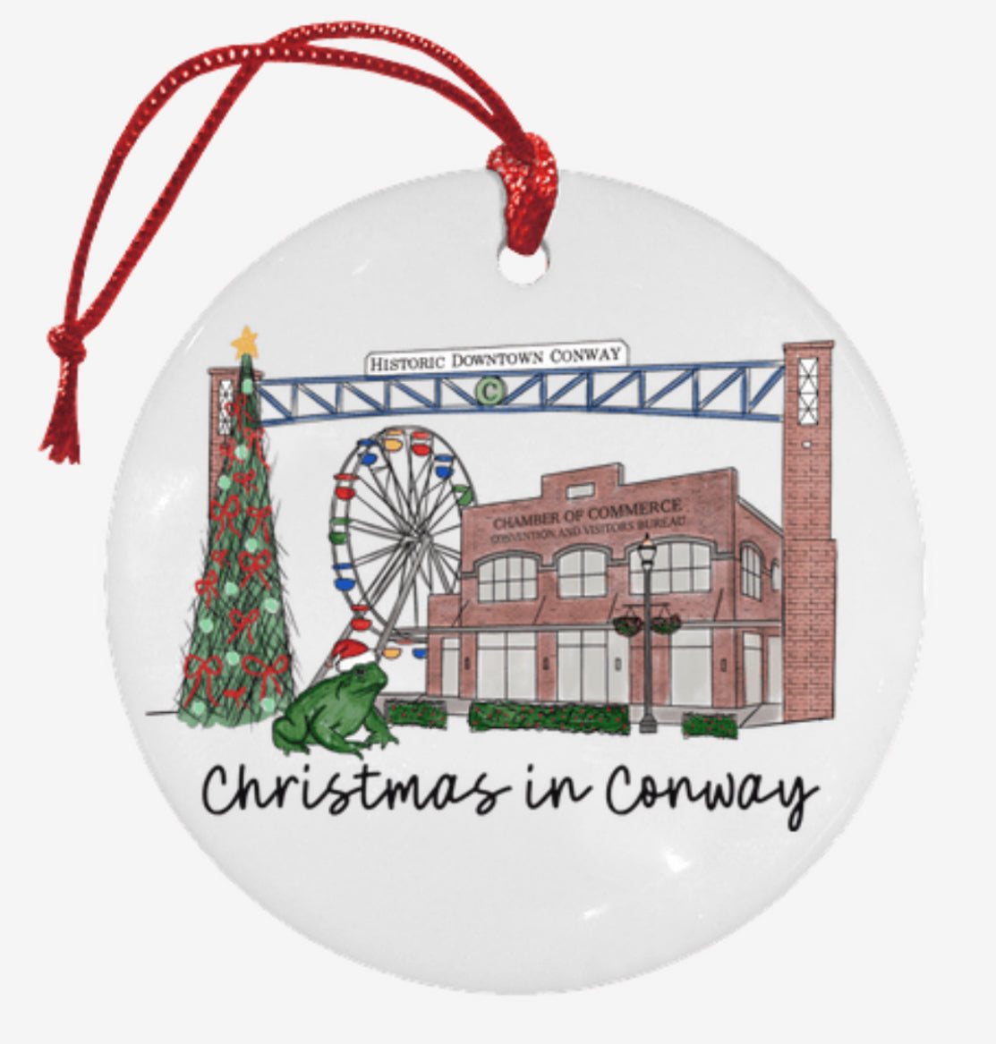 Christmas in Conway Ceramic Ornament